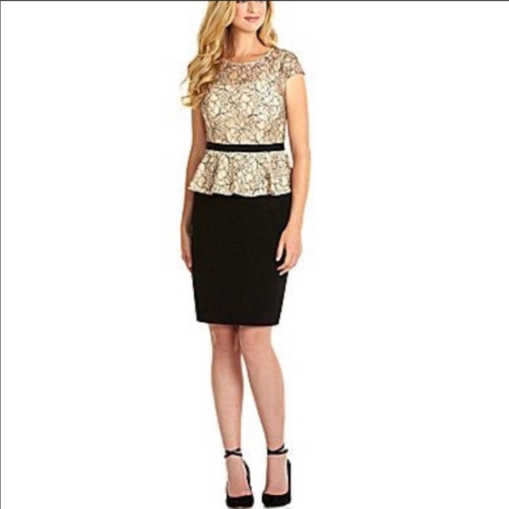 Antonio Melani Peplum Lace Dress